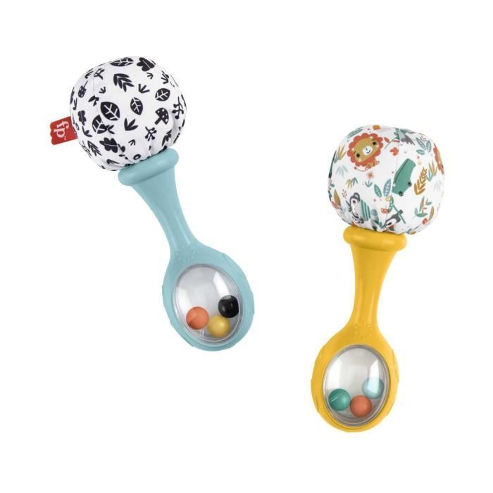 Fisher-Price-Mes Premiers Maracas-Jouet d'éveil 2 hochets des 3 mois HMF34