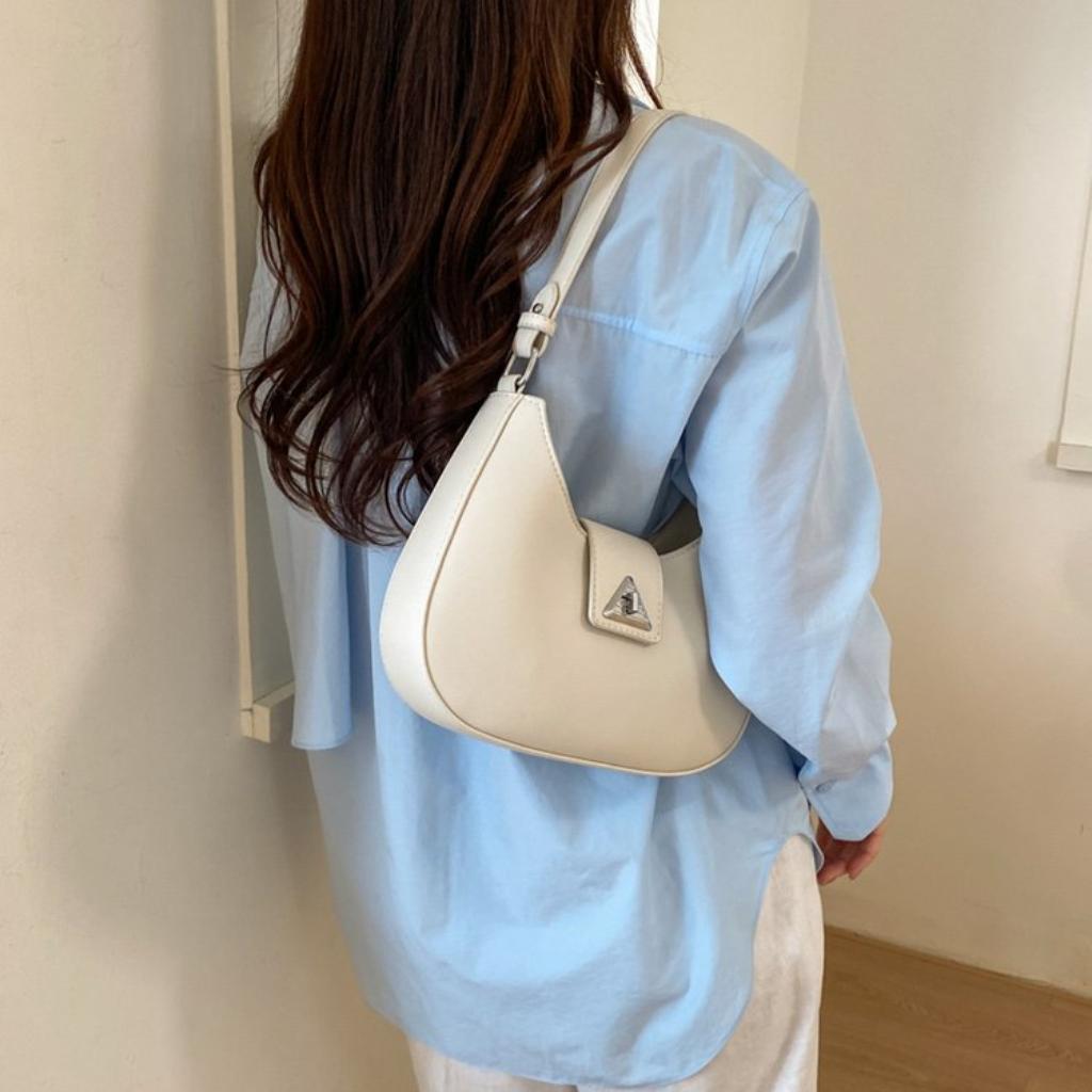 Shoulder Bag Women PU Minimalist Underarm Daily Commute
