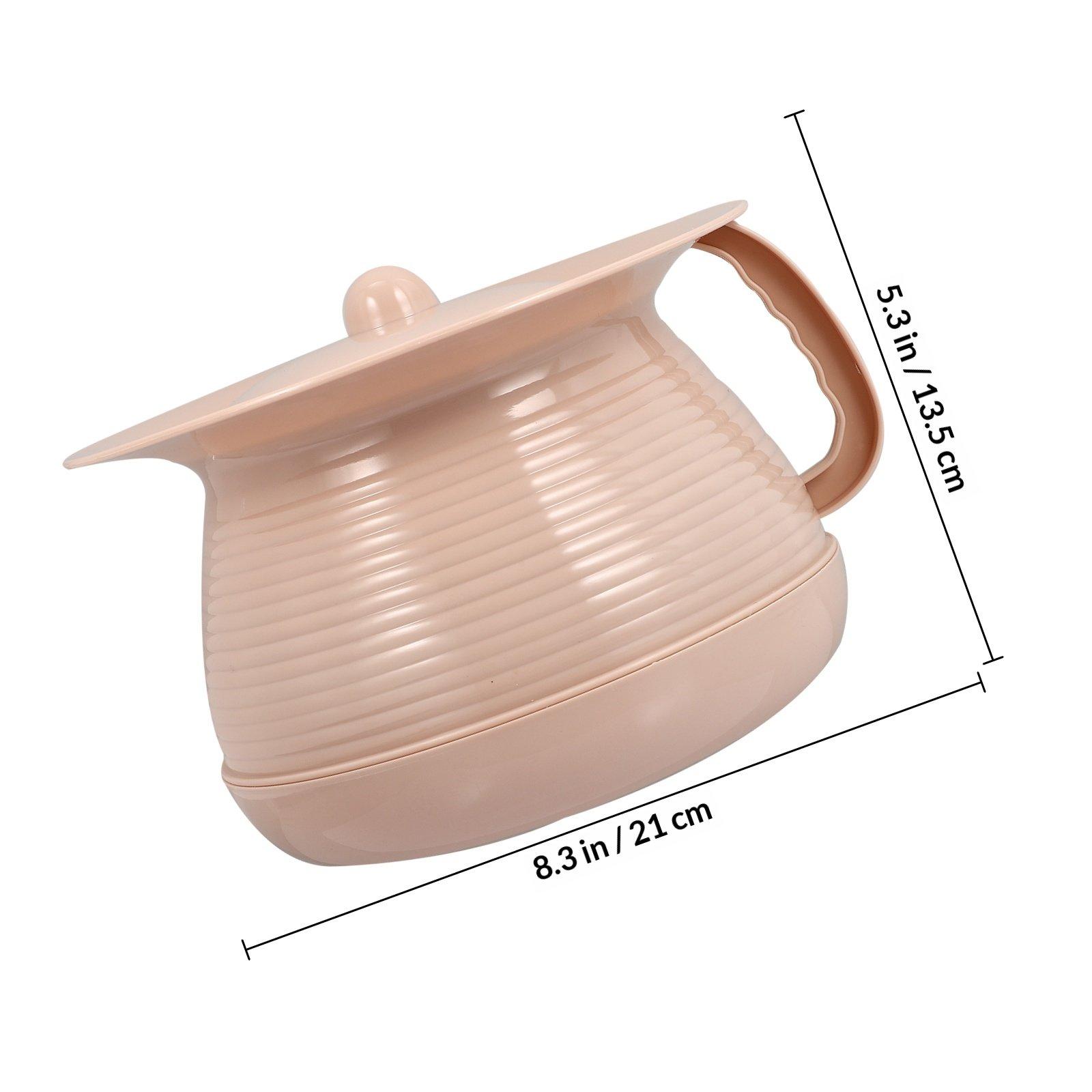 

1Pcs Household Spittoon Portable PP Plastic Chamber Pot Night Urine Pot Bedpan for Elder Adults Household Spittoon розовый