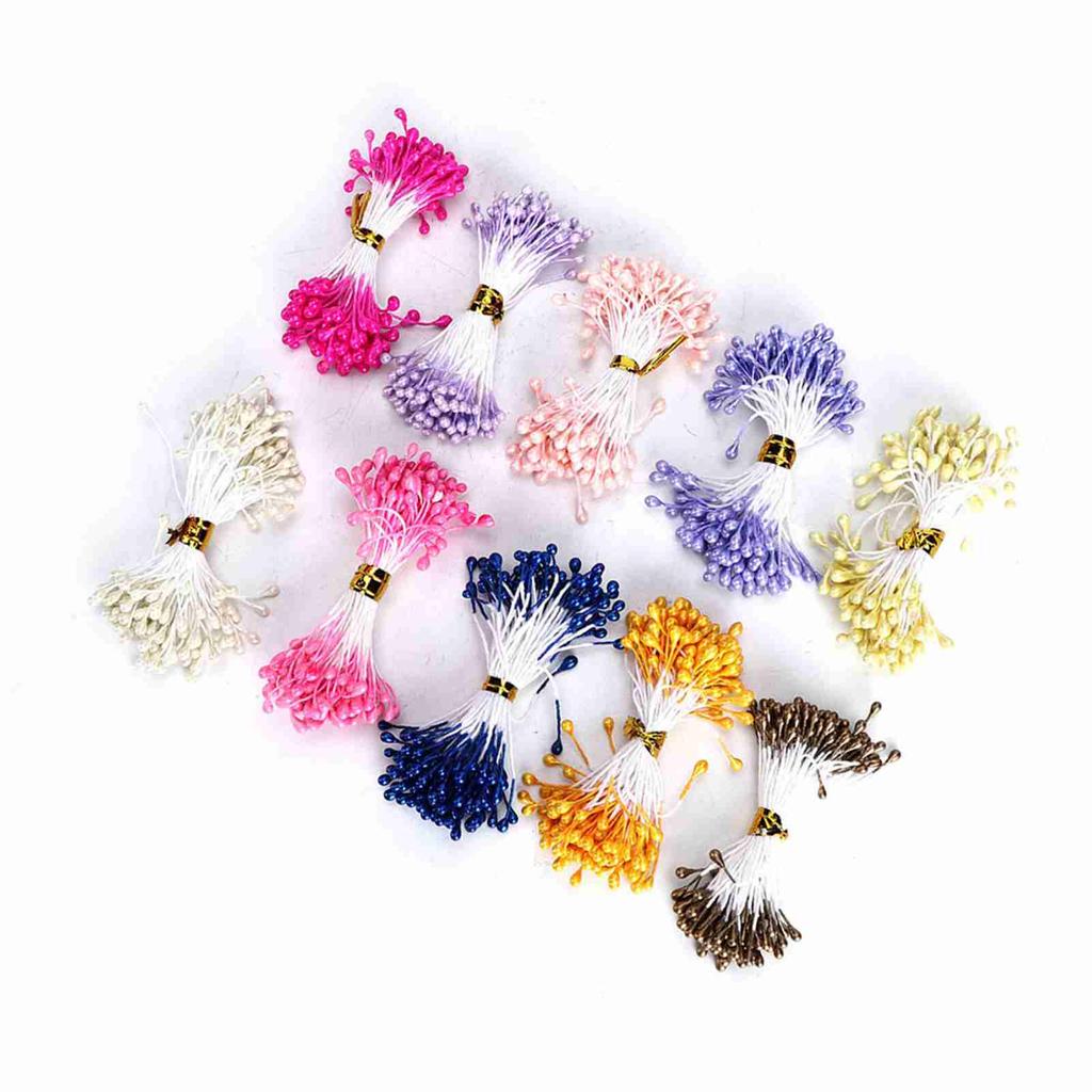 900 Pieces 300CMm 300CMm Dried Flower Stamen   Stamen with Multi-Color Decorative Accessory for   Artificial Clothing Decoration Accessories