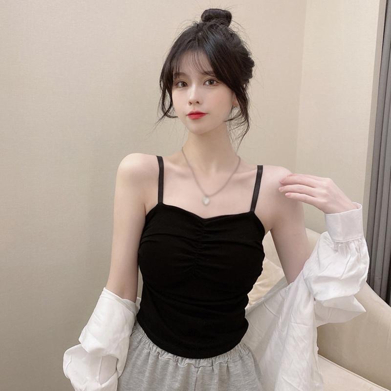 

Весна-лето Повседневный Удобный Нижняя Одежда Ретро Однотонный Обтягивающий Дизайн Короткий Стиль Открытый Пупок Камзол Жилет