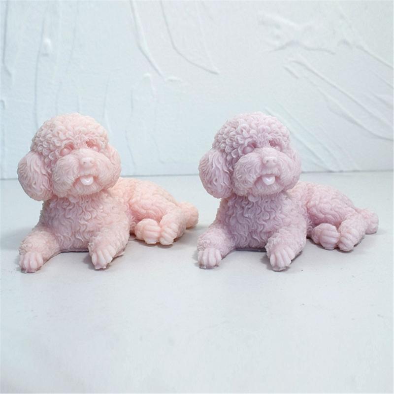 Silikon Kerzenform Tier Hund Seife Gipsform Harz Handwerk Schokolade Kuchen Backwerkzeug Heimdekorationen 3D Gipsform