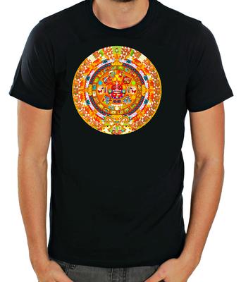 Aztekischer Sonnenstein, Symbol, Kurzarm T-Shirt Herren G101