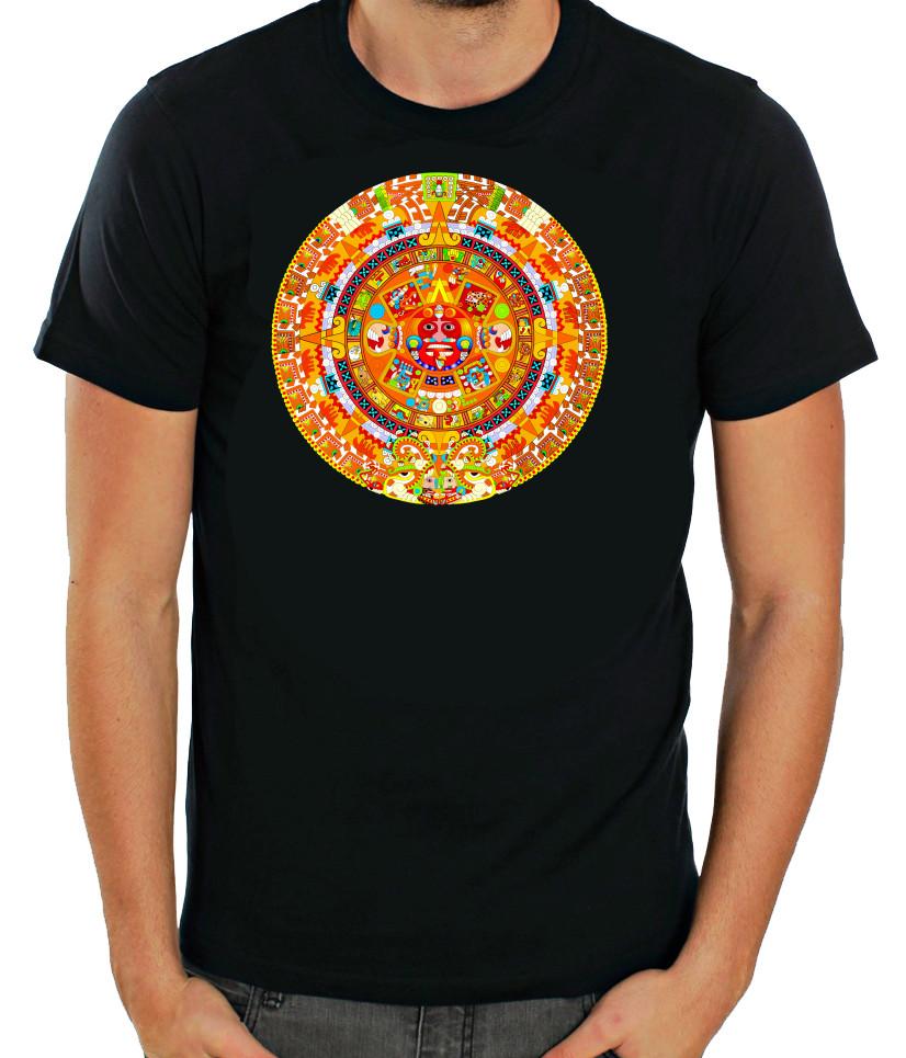 Aztec Sun Stone, Symbol, Short Sleeve T- Shirt Men G101