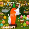 1.8M/5.9FT Holiday Festival Inflatable Toy Rabbit Easter Climb Carrot DIY Decor Garden Yard Outdoor LED Light Ornament