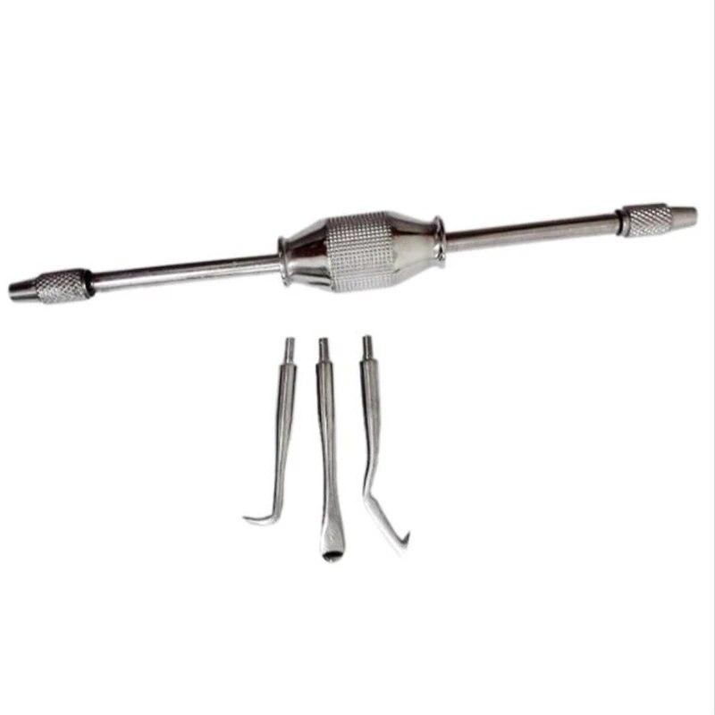 

JIN GT 1 комплект, инструмент для снятия зубной коронки из нержавеющей стали, автоматический инструмент для ручного управления, инструмент для коронки с 3 наконечниками, нажмите кнопку Manual