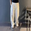Men's Casual Summer Straight-Leg Pants - Fashionable, Versatile, and Lightweight Solid-Color Trousers.