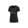 T Shirts Women's Black Crew Neck Moderate Straight Fit DY8680