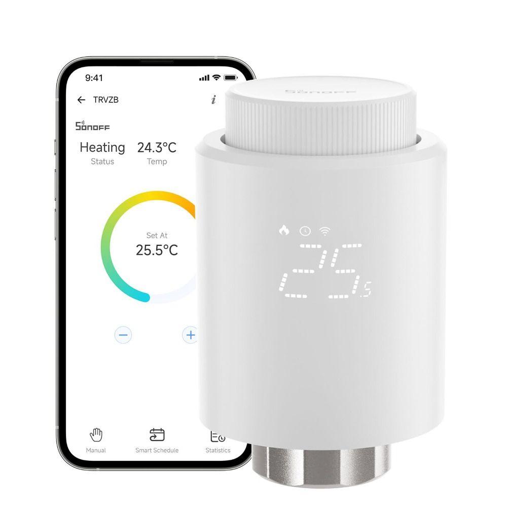 Compact Design Tuya Zigbee Radiator Actuator Valve Customizable Schedule Supports Alexa Google Home Temperature Controller