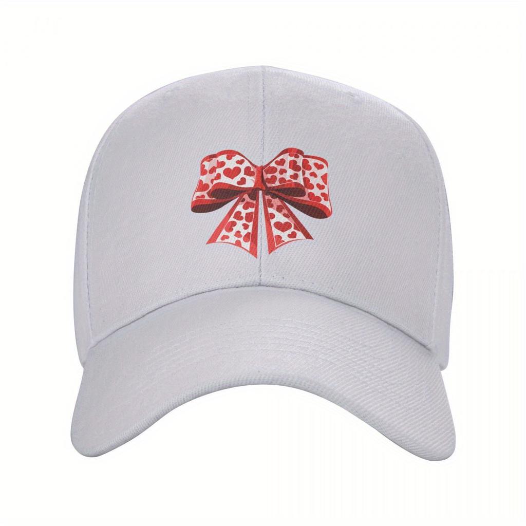 Valentine Heart Print Baseball Cap Unisex Adjustable Cotton Casual Outdoor Sun Protection Cap