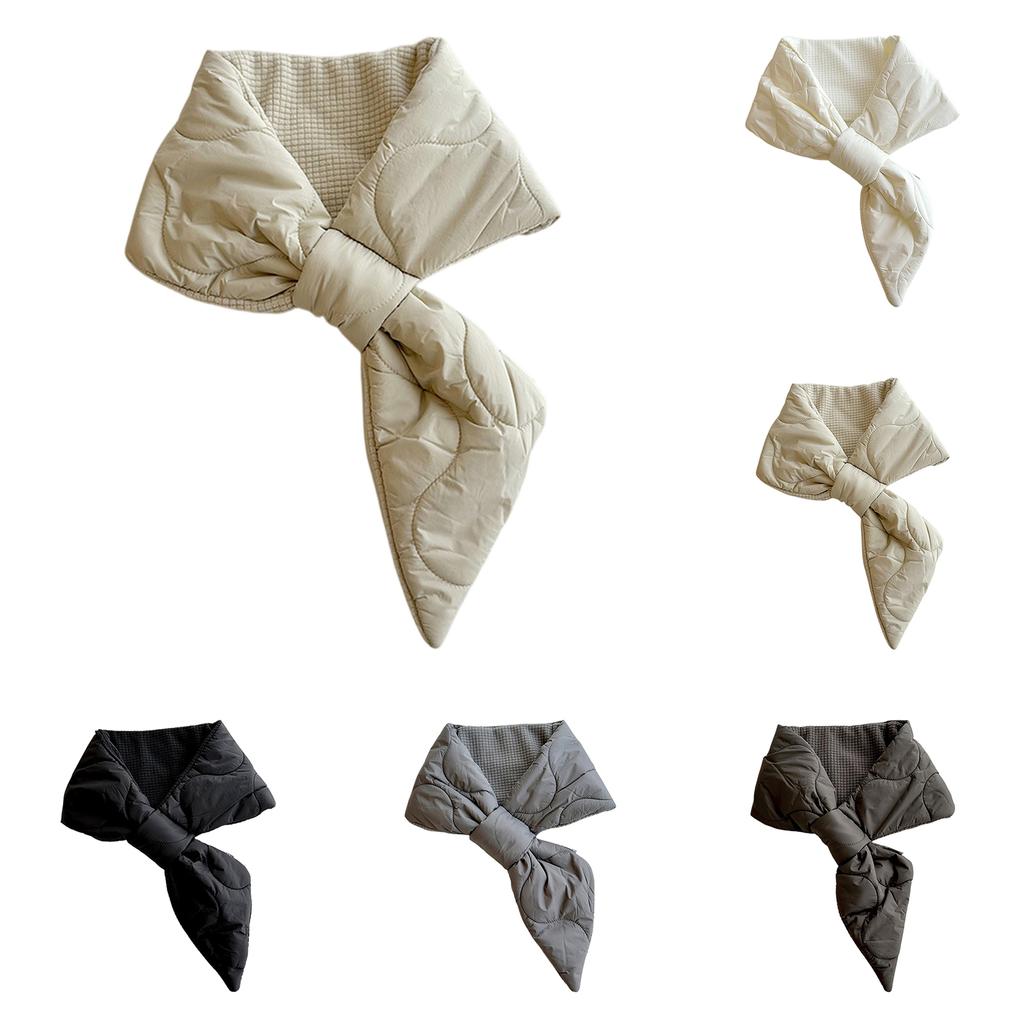 Women's Down Cotton Small Ear Scarf, Versatile And Lazy, Thick And Warm Small Scarf, Shawl