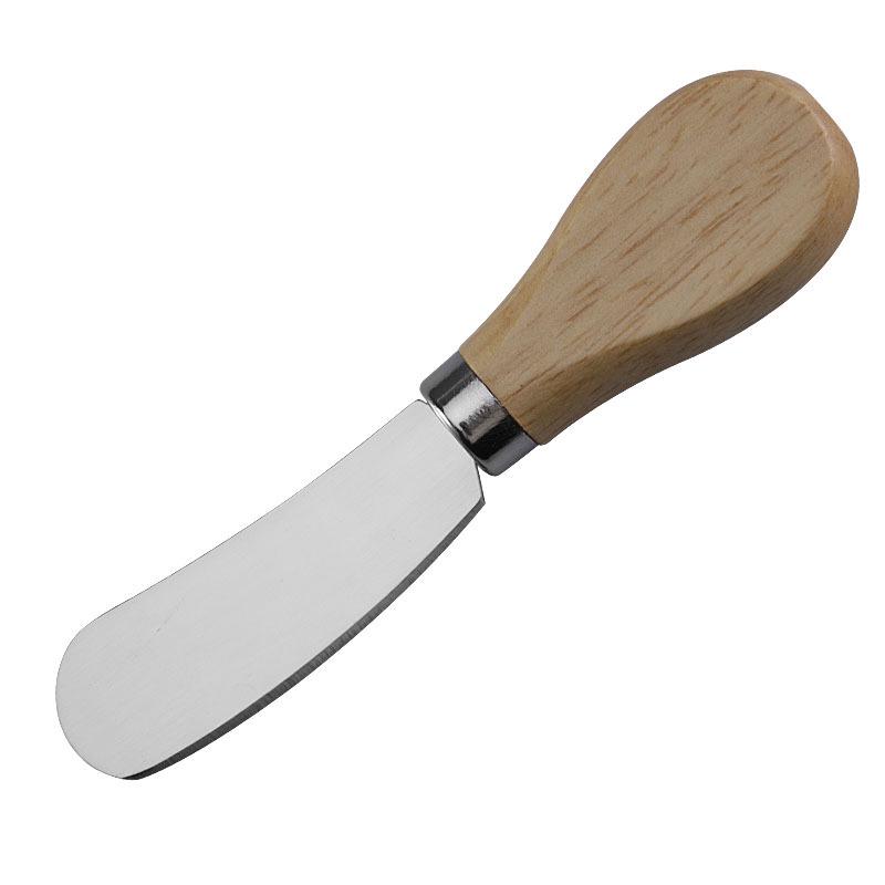 Rubber Wood Handle Stainless Steel Cheese and Butter Knife
