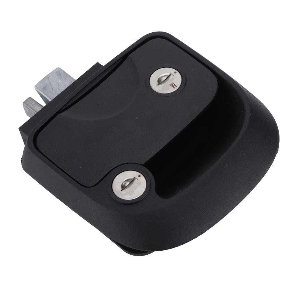 Camper Door Latch Zinc Alloy Black Powder Coating with 2 Keys for Large Vehicles