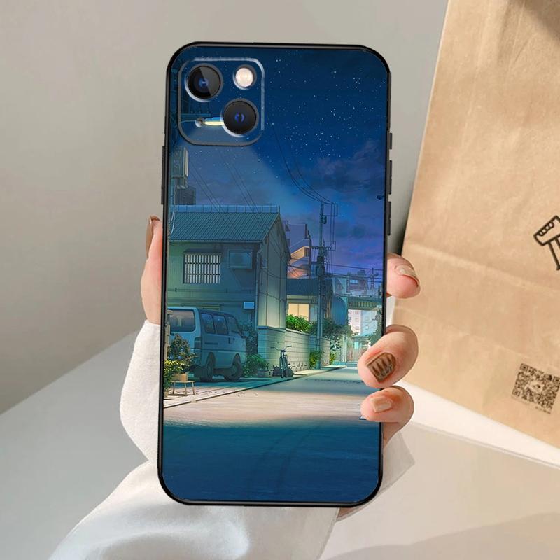 Manga Anime Street Phone Case For iPhone 17 Air 16 14 13 12 11 15 Pro Max 13 12 mini 15 16 Plus 16e Cover Coque