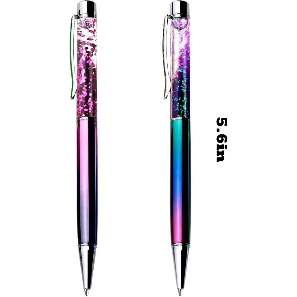 Abhay Liquid Sand Glitter Pen Metal Ballpoint Pens Metal Ball Pens Floating Glitter Dynamic Liquid Sand Pen for Office Supplies
