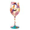 Enesco Lolita Wine Glass, Funky Florals, 6013100