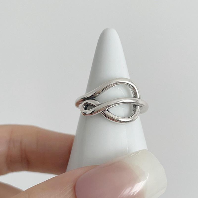 Ventfille Copper Rings New Fashion Party Jewelry Vintage Charm Double Layer Geometric Nail Design Accessories Gifts