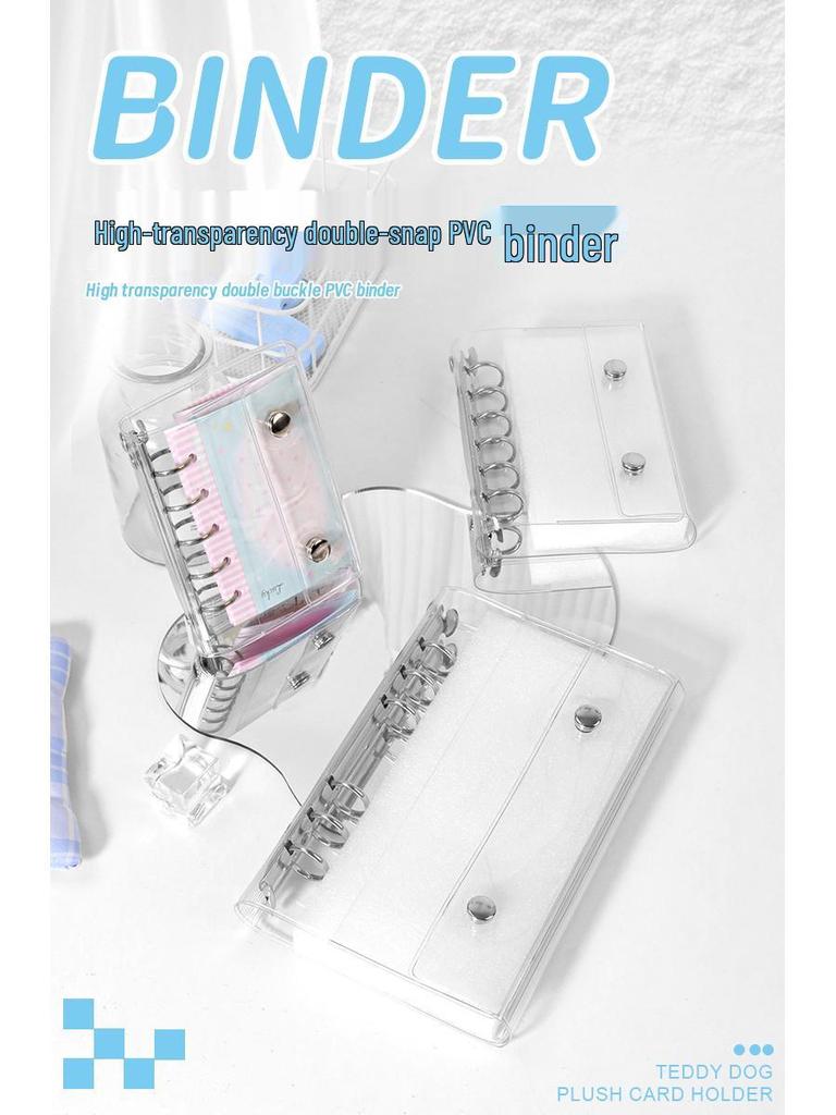 M5 Transparent PVC Binder Cover for A6/A7 Photocards & Stickers