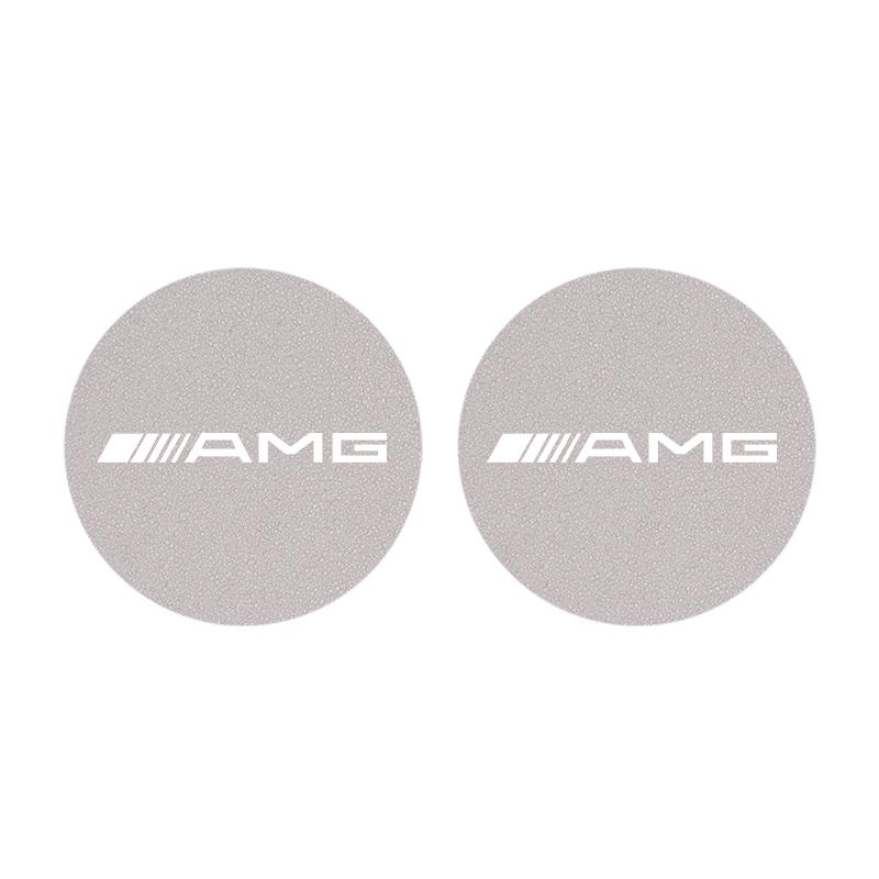 

Car Emblem Water Cup Pad 2Pcs Car Cup Groove Soundproof Mat For Mercedes Benz AMG Smart W205 C300 W203 W206 W108 W124 W126 W140