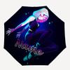 1pc Spider-Gwen Custom Name Automatic Folding Umbrella - Compact 8-Rib Design, Durable Plastic & Iron, Daily Use 029