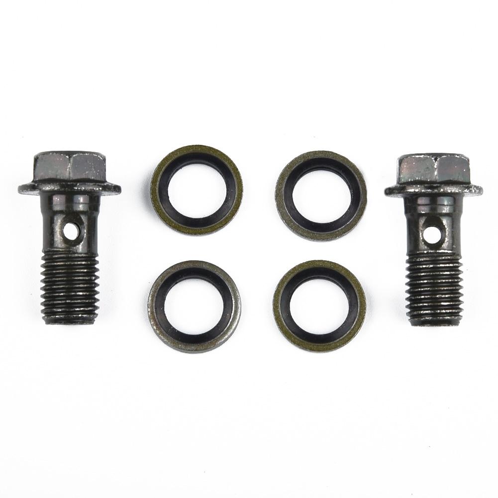 Für Suzuki Schlauchschraube Für Kawasaki Set Zubehör Motorrad 2 Stück Silber
