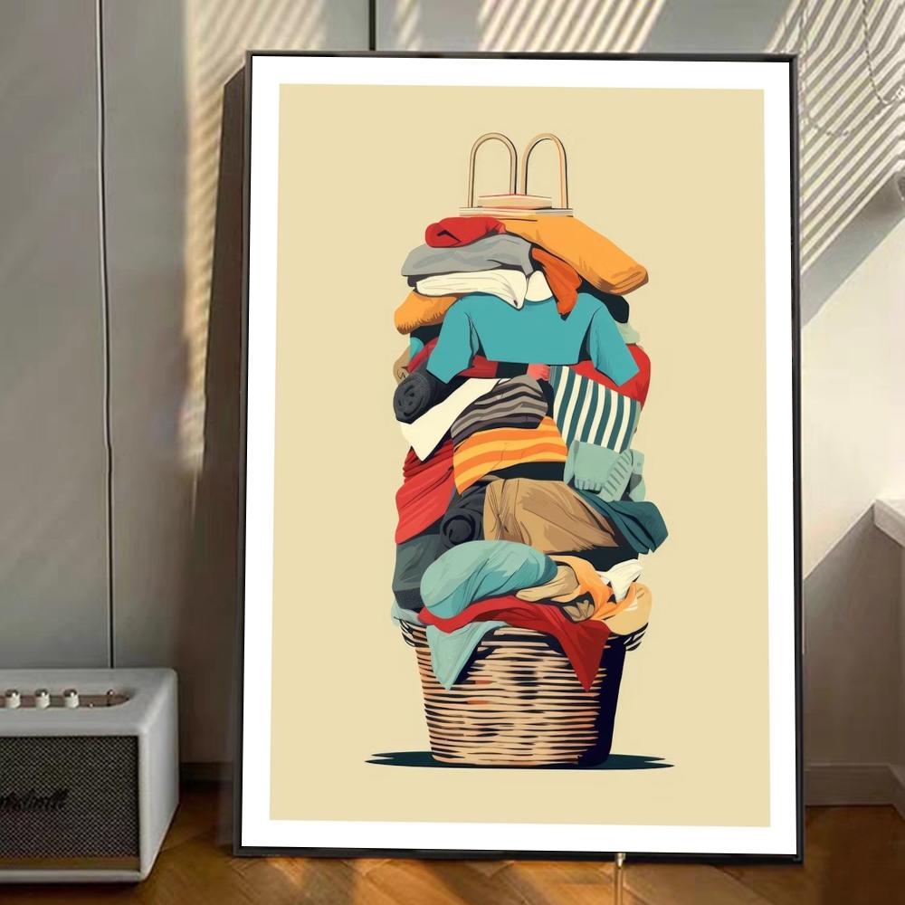 Laundry Day Art Poster Good Quality Prints and Posters Vintage Room Home Bar Cafe Decor Aesthetic Posters Waterproof Paper