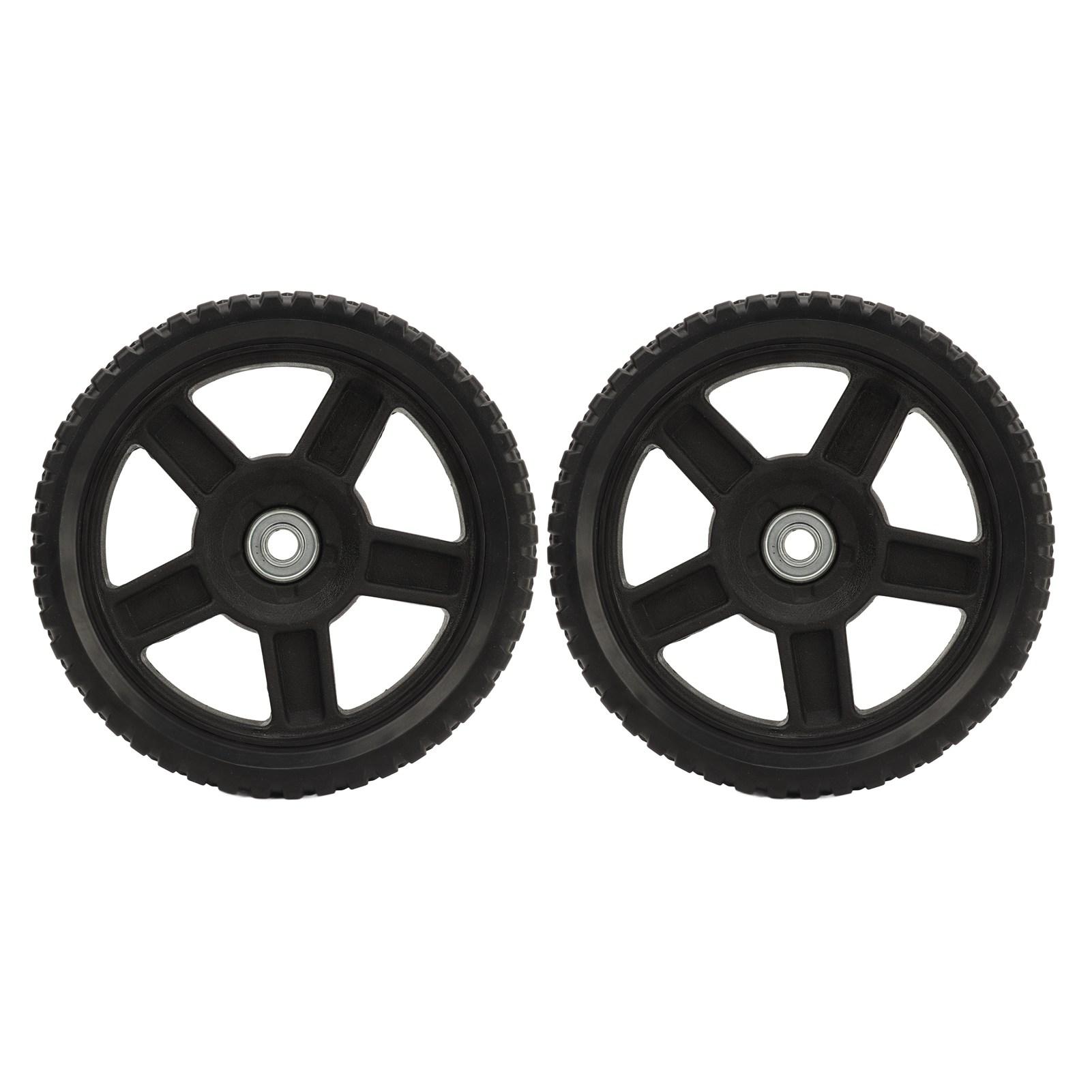 

2pcs 8in Mower Wheels Increase Friction High Stability PVC Mower Replacement Wheels