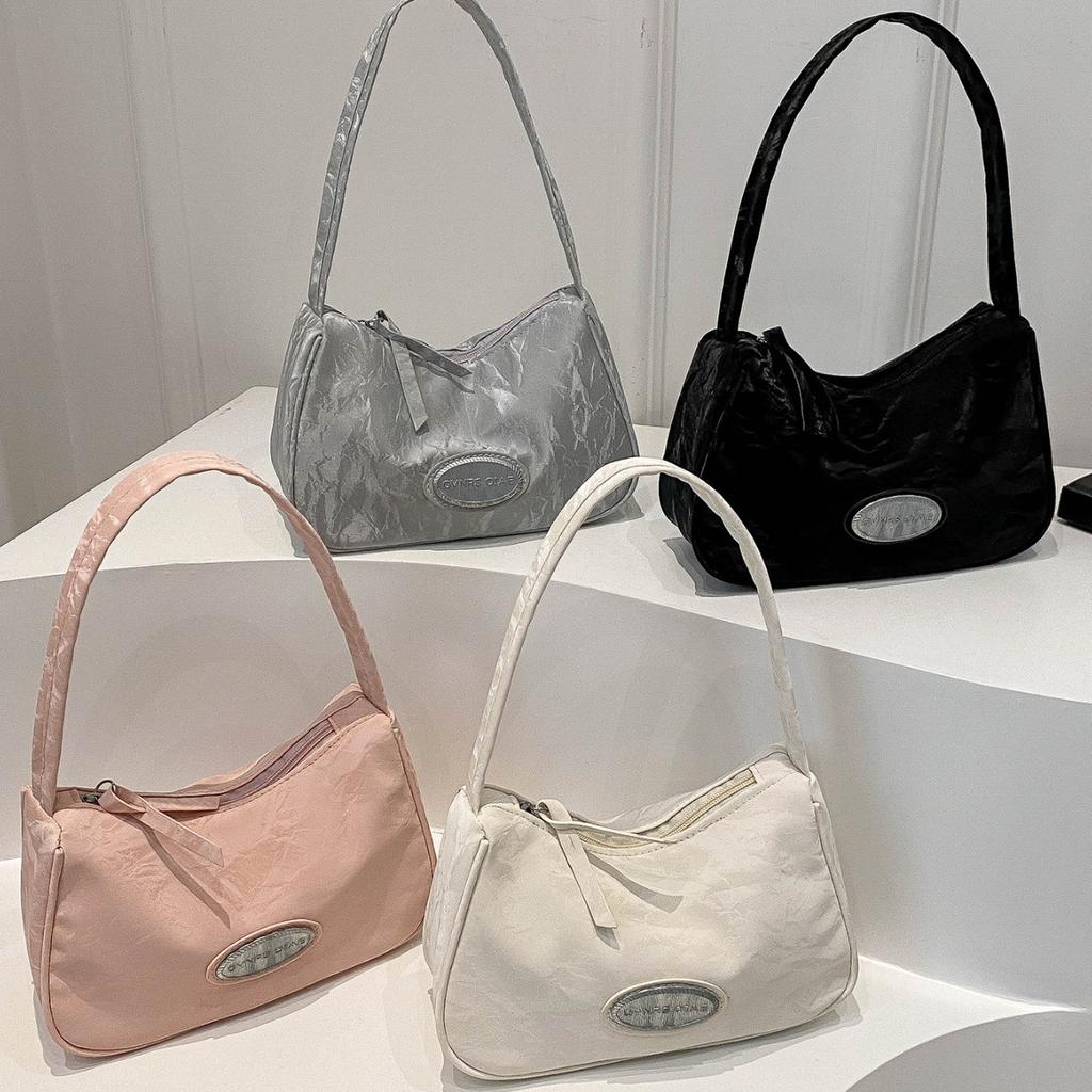 Premium pink underarm women's bag 2025 new portable Internet celebrity explosion shoulder bag fashionable simple dumpling bag