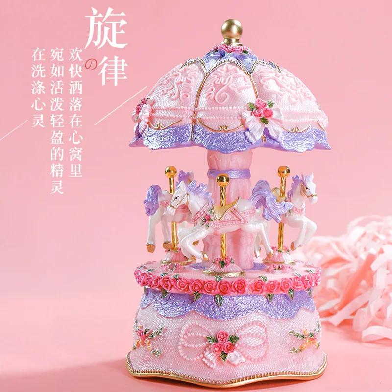 DurableCarousel Music Box Music Box Creative Christmas Birthday Gift Girls Girls Children