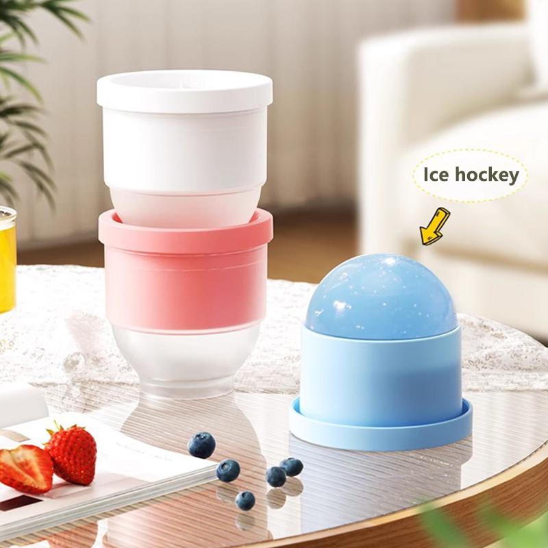 1 Stück Bar Whiskey Runde Eiswürfelform Silikon Große Kugelform Sphärische Eiswürfelform Maschine Schnellgefriergerät Küchenhelfer