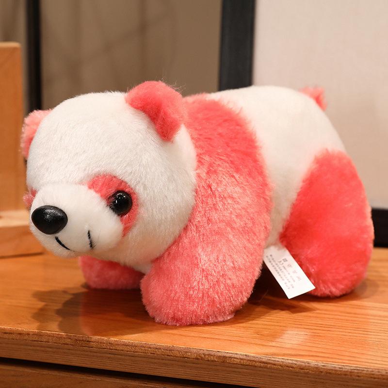 Cute cute black and white panda doll plush toy party red panda doll children's rag doll birthday gift