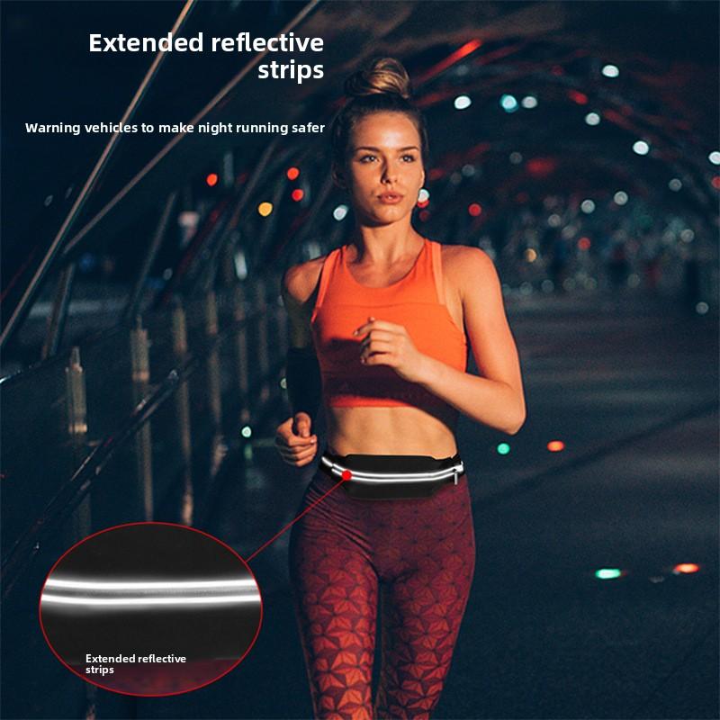 Sports fanny pack Outdoor lightweight mobile phone bag Reflective men's and women's fitness running small waist bag