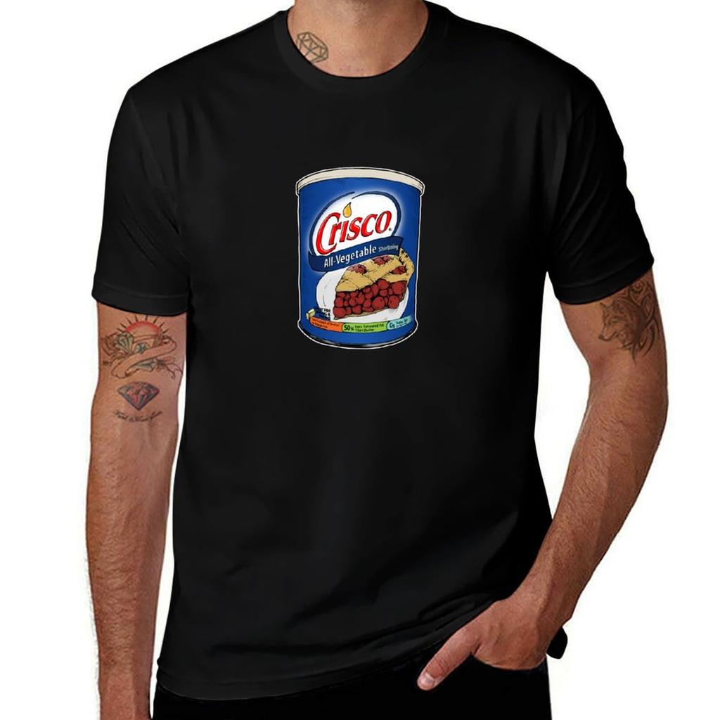 Crisco Can Tshirt Sports Casual Short Sleeve Cotton Tee