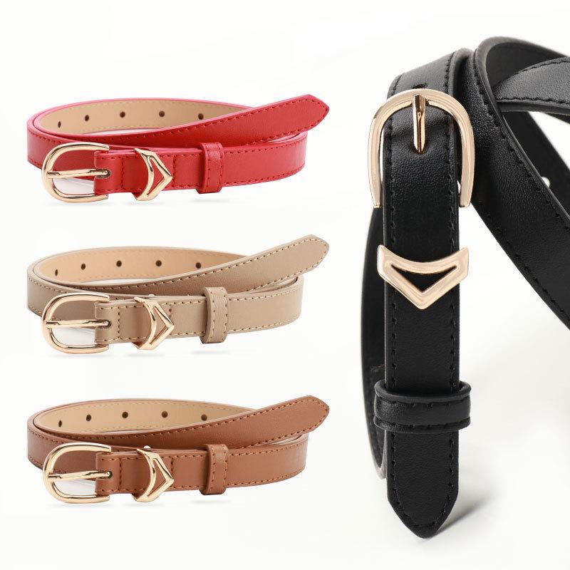 New Korean Version of Ins Style Alloy Women's Thin Belt Versatile Skirt and Pants Decoration Belt Candy Color High-end Belt for Women