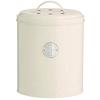 Typhoon Composte Caddie with Carbon Filters, Steel, 2.5 Liter, Cream, 84.5 Fl Oz / 2.6 Quart