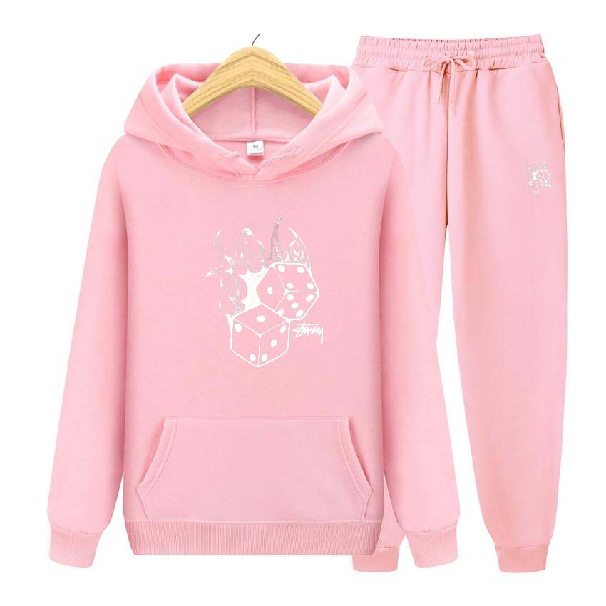 Fashion Tracksuit For Women Men Dice Print Hoodie Clothing Men Running Set Jogging Trouser Patchwork Fitness Run Suit Clothing