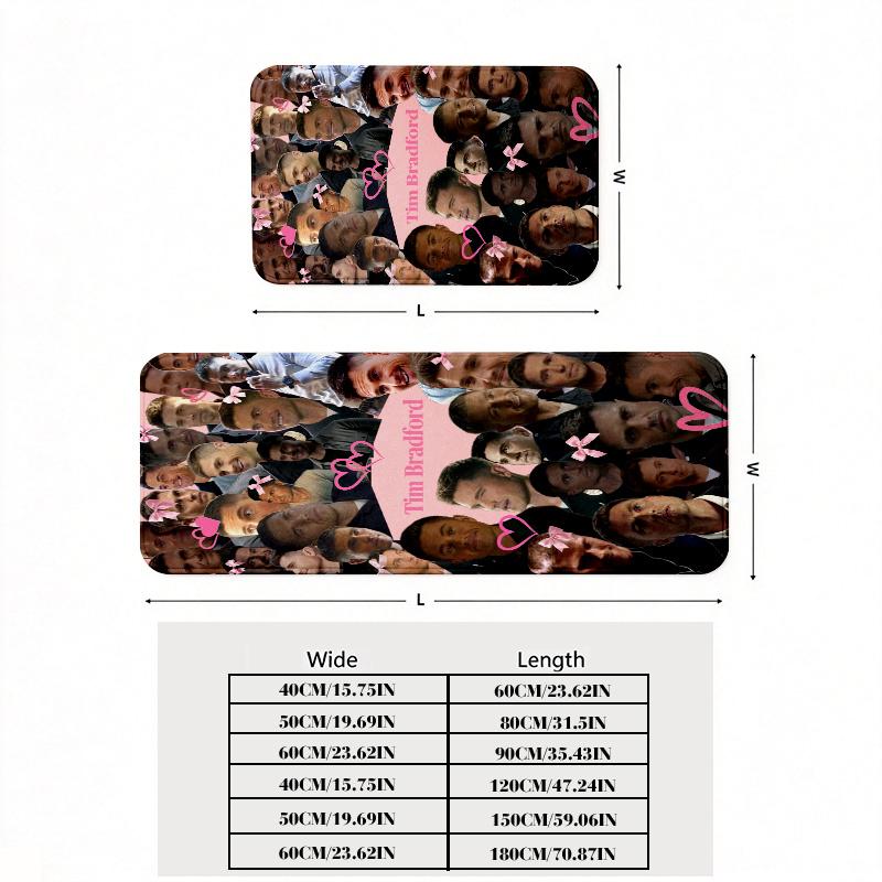 The Rookie Print Flannel Kitchen Mat Christmas Soft Area Rug Non Slip Floor Carpet Home Decoration