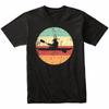 Kayaker Kayak Silhouette Retro Kayaking T-Shirt - Retro Colors