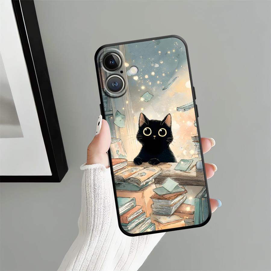 Cartoon Cat Funda Phone Cover Case for Apple iPhone 17 Pro Max 16 12 13 14 15 Pro 7 8 Air XR XS MAX 11