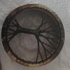 Vegan Shaman Drum Handmade Crafts Alchemical Moon Drum Desktop Ornament Sound Healing Tool for Spiritual Music Meditation
