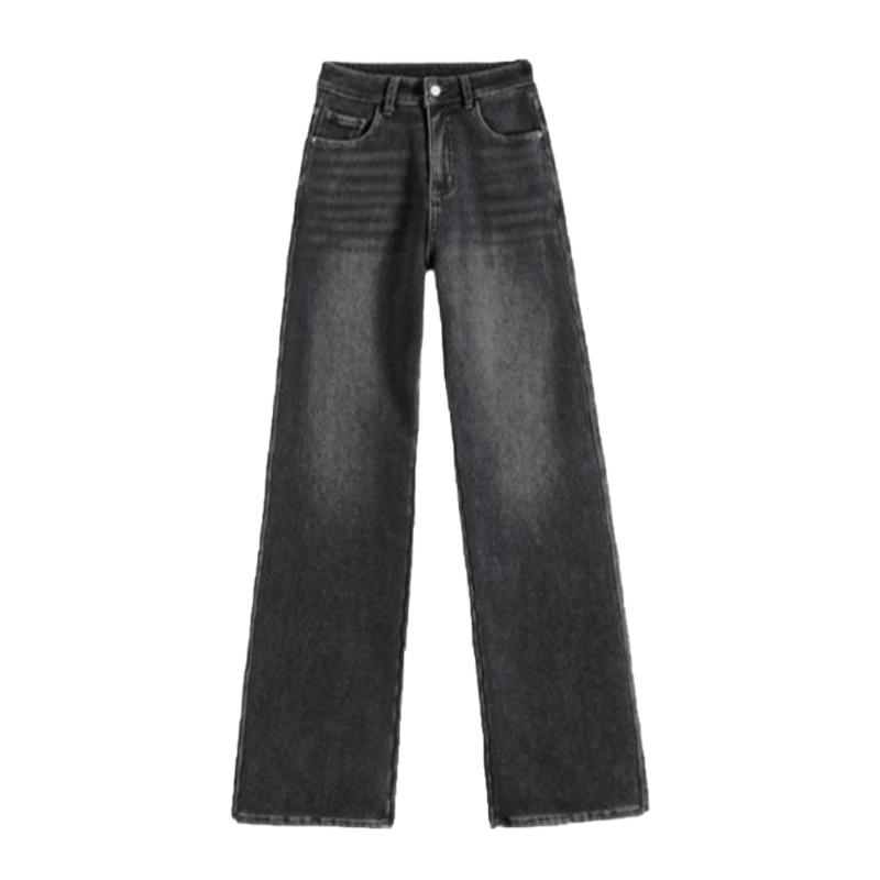 

Женские черные серые американские ретро-джинсы, широкие мешковатые брюки, уличные брюки, мода 2000 года, джинсовые брюки Spice Girls M серый