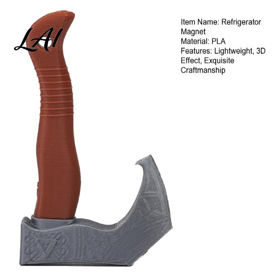 Safe PLA Plastic Decor 3D Knife/Ax/Dart/Boomerang Refrigerator Magnet for Kitchen Decor Funny Decorative Fridge Cool Gifts Colleagues with