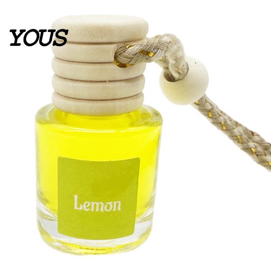 Compact Car Air Diffuser Hanging Aromatherapy, Glass Bottle with Volatile Wooden Stopper Diffuser, Portable Perfume Essential Oil Freshener