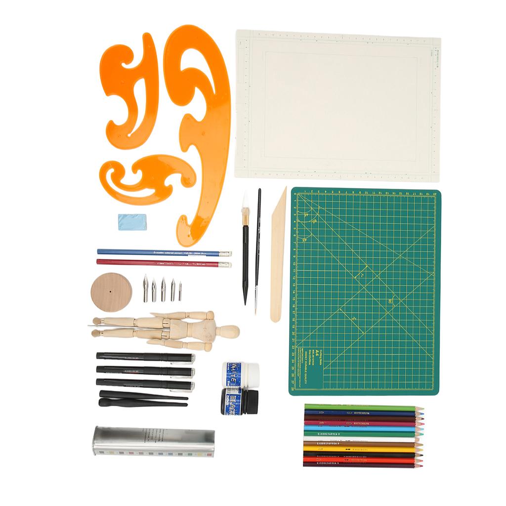 Cartoon Comic Drawing Kit Plastic Poplar Alloy Material A4 Paper Size Portable Carrying Comic Art