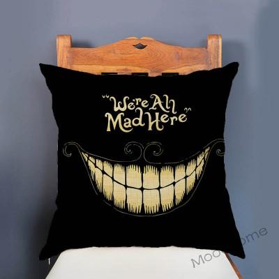 18" Alice In Wonderland Mad Hatter Cheshire Cat Children Fairy Tale Home Decoration Throw Pillow Case Cotton Linen Cushion Cover