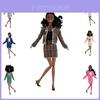 30cm11 Boneca da Moda de Alta Qualidade 30cm11 Polegadas Com Estilo Elegante Europeu e Americano Pele Negra Africana Cabelo Cacheado Disponível Em