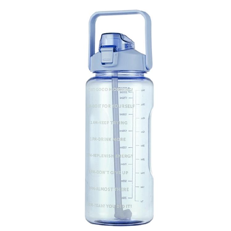 Motivational Water Bottle with Straw Leakproof Drinking Bottle Water Jugs 1 синий