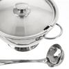 Zuppiera in Acciaio Inossidabile con Coperchio con Slot per Mestolo 4.5L