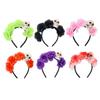 Halloween Decor Skull Head Headband Simulation Flower Gothic Flower Hairband  Cosplay