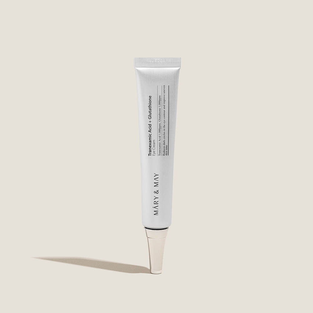 MARY & MAY Tranexamic Acid + Glutathione Eye Cream 30ml | Brightening + Anti-Wrinkle K-Beauty